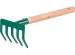 Rastrellino Da Giardino Strend Pro Herrison 9372B, 5 Denti, Con Manico, Rastrello, Manuale