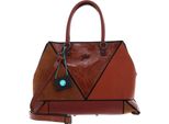 Gabs Pelle Borsa A Tracolla Rioko Momu Sendai Black Shoulder Bag Bruciato Marrone