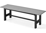Panca Da Giardino Costway Resistente Alle Intemperie, Panca A 2 Posti, Portata Fino A 300 Kg, Panca Da Parco Per Tutte Le Stagioni In Hdpe, Panca Da Giardino Senza Schienale Per Giardino, Parco, Balcone, 120 X 36 X 40,5 Cm (Grigio)