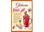 Vianmo Insegna In Legno 30X20 Cm GlüHwein Recipe Mulled Wine