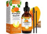 Olio Di Semi Di Zucca Crescita Dei Capelli Ciglia Barba Unghie Pelle Olio Spremuto A Freddo Biologico Vegano, 60Ml