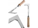 Kadax Diserbo "Miluza"", Coltello Da Diserbo In Acciaio Inox Con Manico Ergonomico In Legno"