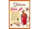 Vianmo Insegna In Legno 40X30 Cm GlüHwein Recipe Mulled Wine