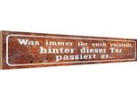 Vianmo Insegna In Legno 10X46 Cm Hinter Dieser TüR Passiert Es