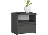 Cassettiera, Credenza, Comodino Con 1 Cassetto E 1 Ripiano (L:40 Cm X H:40 Cm X P:35 Cm) In Grigio Grafite