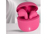 Setty Cuffie Auricolari Wireless Bluetooth 5.0 Tws Auricolari In-Ear, Auricolari Stereo Ricarica Wireless E Custodia Di Ricarica Portatile Per Android/Iphone/Samsung/Huawei Rosa