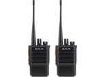 Retevis RB646 Walkie Talkie Impermeabile, Radio Bidirezionale Professionale PMR446, Allarme Di Emergenza Usb, Walkie Talkie Ricaricabile Vox Per Attività Familiari, Nautica (Nero, 2 Pezzi)