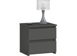 Cassettiera, Credenza, Comodino Con 2 Cassetti (L:40 Cm X H:40 Cm X P:35 Cm) In Grigio Grafite