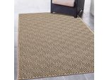 Tappeto Per Esterni Robusto E Resistente Alle Intemperie - Motivo A Rombi Beige/Nero Dimensioni - 240 X 340 Cm
