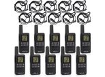 Set Radio Retevis RB667, PMR446 Walkie Talkie Ricaricabile Usb C, Chiamata Di Gruppo 1600 Mah Vox, Walkie Talkie Professionale Di Sicurezza Con Auricolari Per Scuola, Hotel (10 Pezzi, Nero)