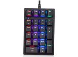 Motospeed K24 Tastiera Meccanica Digitale A 21 Tasti, 13 Effetti Luminosi Rgb | Keycaps Bicolore | Interruttore Blu Outemu， Nero
