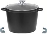 Casseruola Profonda Con Coperchio A Induzione Ø28Cm Pentola Per Zuppe In Alluminio Fuso