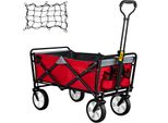 Vevor Carrello Da Giardino Pieghevole 80 Kg Carrello Da Trasporto Carrello A Mano Rosso/Grigio