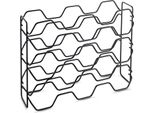 Metaltex Wijnrek Hexagon Voor 15 Flessen 43X12X34 Zwart