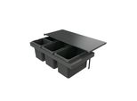 Naber 8013397 Cox Stand-Up® 280 S/900-4 Cestino Senza Coperchio, Antracite, 46 (2X16/2X7) Litri / Larghezza Mobile 90 Cm