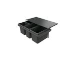 Naber 8013394 Cox Stand-Up® 280 S/800-4 Cestino Per Rifiuti Senza Coperchio Antracite, 42 (1X16/1X12/2X7) Litri / Larghezza Mobile 80 Cm