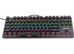 Tastiera Meccanica Biojee Con 87 Tasti, Effetto Retroilluminazione Arcobaleno | Keycaps Bicolore | Interruttori Blu, Nero