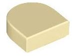 Lego: 50 Moschettoni, Formato 1X1, Abgerundet, Beige