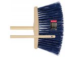 Scopa Kadax Per Lo Spazzamento Di Strade E Marciapiedi "Salorino"", Con Manico In Legno, Scopa Stradale In Nylon, 31 Cm, Blu Scuro"