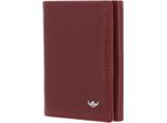 Golden Head Pelle Portafoglio Polo Rfid Protect Petite Billfold Coin Wallet Red Rosso Scuro