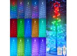 Albero Di Natale A Led Rgb Con Stella, Decorazione A Spirale Per Albero Di Natale Con Timer Di Controllo Remoto, Decorazione Natalizia Da 1,2 M Per Esterni E Interni, Illuminazione Dell'albero Di Natale Per Il Balcone Del Giardino