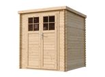 Casetta Da Giardino In Legno Con Pavimento Impregnato, Porta Con Serratura - L204Xl204Xh200 Cm-3,53 M2 -Timbela M309F+M309G
