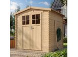 Casetta Da Giardino In Legno Con Pavimento Impregnato, Porta Con Serratura - L206Xl216Xh218 Cm 3,53 M2- Timbela M343F+M343G