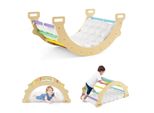 Arco Di Arrampicata Costway Con Morbido Cuscino, Triangolo Di Arrampicata Per Dondolare, Arrampicarsi E Gattonare, Struttura Di Arrampicata Per Interni In Legno, Per Bambini Da 1 Anno In Su Colorato