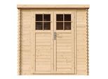 Casetta Da Giardino In Legno Con Pavimento Impregnato, Porta Con Serratura - L142Xl204Xh200 Cm 2,22 M2 -Timbela M311F+M311G