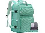 Delgeo Zaino Da Viaggio Per Donne, Zaino Con Bagaglio A Mano, Zaino Elegante Casual Espandibile, Adatto A Laptop Da 17,3 Pollici, Zaino Da Giorno Casual Per Escursioni All'aperto, Verde