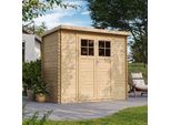 Casetta Da Giardino In Legno Con Porta Di Alta Qualità Con Serratura - L142Xl239Xh200 Cm 2,63 -Timbela M310F