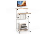 Costway Desk, Scrivania Per Computer Con Piano Regolabile In Altezza, Scrivania Per Pc In Piedi, Scrivania Sit-Stand 55X53X98Cm
