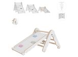 Struttura Di Arrampicata Per Interni, Triangolo Di Arrampicata Con Scivolo In Legno, Torre Di Arrampicata Con Tavola Di Scorrimento, Scivolo Per Bambini Ad Arco Di Arrampicata, Altalena Arcobaleno