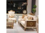 Lusso Divano A 3 Posti Arredamento Soggiorno Elegante Divano A 3 Posti Tessile Beige