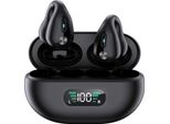 YYK-Q80 Cuffie Bluetooth A Clip, Auricolari Non In-Ear, Cuffie Sportive Bluetooth Senza Fili, Bluetooth 5.3, Batteria Da 350 Mah, Nero