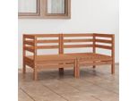 The Living Store Divano Da Giardino A 2 Posti In Legno Di Pino Massiccio Marrone Miele