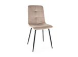 Sedia Da Pranzo Imbottita Kera - Nero / Beige Scuro