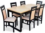 Set Sala Da Pranzo Tavolo Da Pranzo + 6X Sedie 7 Pezzi Jvmoebel