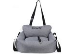 Seggiolino Auto Per Cani | Seggiolino Auto Per Cani, Sedile Posteriore, Sedile Anteriore | Poliestere | Dimensioni: 55 X 65 Cm | Colore: Grigio