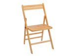 Sedia Pieghevole In Bambù Naturale - 78 X 40 Cm - Sedia Pieghevole Da Cucina In Legno- Sedia Classica In Legno Per Uso Domestico