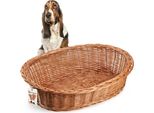 Letto Per Cani E Gatti In Vimini Kadax, Letto Per Animali Domestici In Colore Naturale, Letto Per Cani (19X80X61Cm)