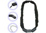 Jopassy Combinazione Di Lucchetti Per Bicicletta 6Mm Acciaio Catena Maglie 5 Cifre Combinazione Lucchetto Bicicletta Lucchetto E-Bike Moto Lucchetto Catena, 120Cm