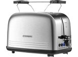 Tostapane Steinborg A 2 Fette In Acciaio Inox | Con Attacco Per Panini E Vassoio Raccogli Briciole | Tostapane | Macchina Per Tostare | 850 Watt | Alloggiamento In Acciaio Inox | Regolazione Continua