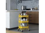 Carrello Da Cucina 'PyhäNtä' 78,5 X 46 X 35 Cm Acciaio Giallo