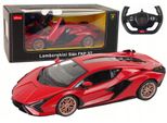 R/C Lamborghini Sian Fkp 37 Rastar 1:14 Rosso Con Telecomando
