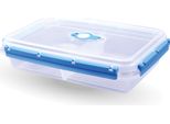 Contenitore Con Divisorio Per Alimenti (2000 Ml) - Blu - Contenitore Ermetico Per Il Pranzo, Contenitore Per La Conservazione, Contenitore Per La Preparazione Dei Pasti, Ciotola Senza Bpa