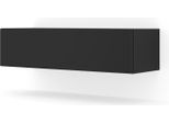 Mobile Tv Sospeso Bingo 120 Cm Black Matt Tavolo Basso Tv Porta Tv Credenza Tv Cassettiera Mdf Tavolo Hi-Fi Moderno Loft Design Industriale