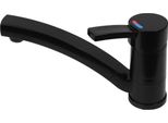 Capri Rubinetto Compatto Con Interruttore Nero Opaco Miscelatore Monocomando Camper Caravan Campeggio Barca