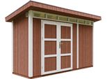 Capanno Da Giardino Di 4,3M² Con Pavimento E Piastrelle Bituminose - Capanno Da Giardino L161Xl411Xh239 Cm - Capanno Da Giardino Timbela M902A - Redwood Red