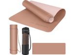 Eliteathlete® Tappetino Per Yoga - Tappetino Sportivo - Tappetino Per Fitness - Tappetino Per Ginnastica Imbottito E Antiscivolo Per Fitness, Pilates - Tappetino Per Yoga - 183 Cm X 61 Cm X 0,6 Cm - Tappetino Per Allenamento Incl. Cinghia Di Trasporto + Borsa